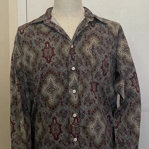 Cinch Men’s Long Sleeve Western Paisley Print Shirt Size L